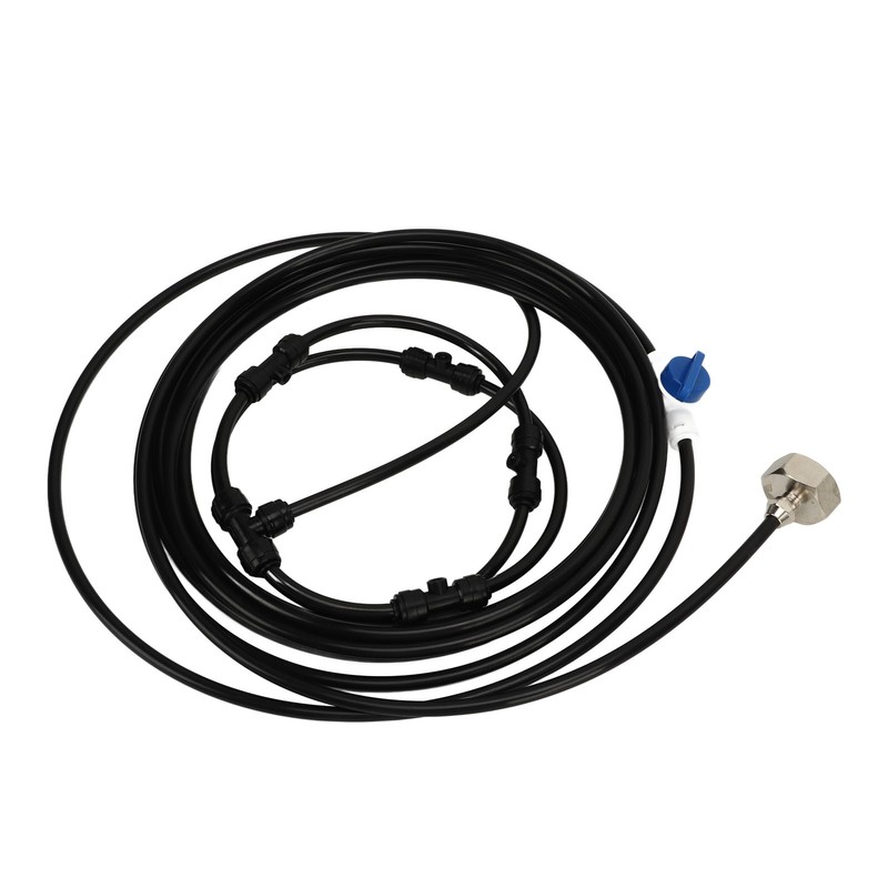 Fan Misting Kit with 3/4 Adapter 19.7ft Hose 6 Nozzles