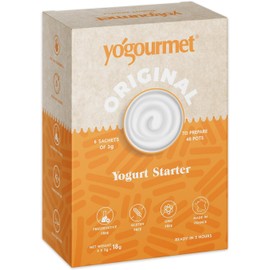 Yogourmet - Yogurt Starters (6 Sachets = 6 Liters) - Make Homemade Yogurt - Natural, Gluten-Free, Kosher, Halal