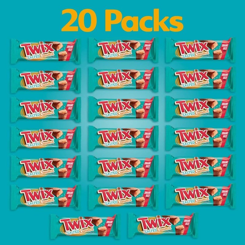 Twix Salted Caramel Chocolate Cookie Candy Bars Share Size Party