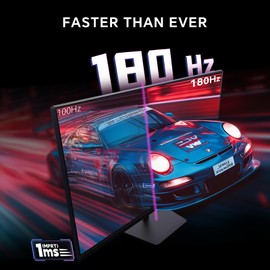 KTC 27 Inch Gaming Monitor 180Hz, Full HD 1920x1080 Fast IPS Computer Monitor, DP 1.4 & HDMI 2.1 Ports 1Ms FreeSync Frameless PC Gamer Monitor, HDR, VESA Mount, H27F22