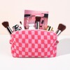 SOIDRAM 12PCS Checkered Makeup Bag Preppy Cosmetic Bag Bulk Hot