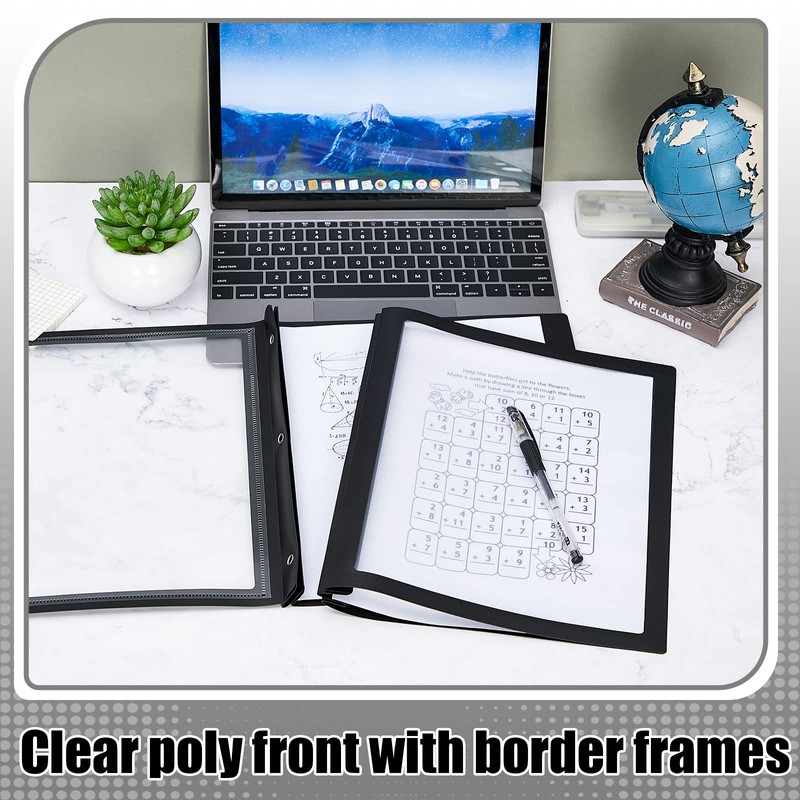 72 Pcs Report Covers with 3 Prong Fasteners Clear Front