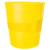 Leitz 52781016 15 Litre Waste Bin, Plastic, Wow Range, Yellow
