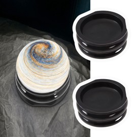 The Lord of the Tools 10PCS Display Stand Bases Sphere Stands Crystal Balls Holder for 2.5-5cm Range Sphere Home Office Desktop Decoration 2.7x1.15cm Plastic Black