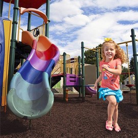 NuPlay Rubber Mulch Playground Flooring - Rubber Nugget Weed Barrier - Flooring for Swing Sets, Play Areas Covers 4 Pack, Earthtone