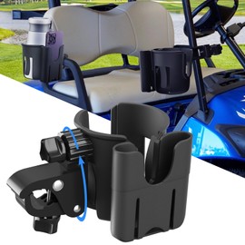 Snyeest - Soporte para carrito de golf con soporte para teléfono, soporte universal 2 en 1, soporte para teléfono delantero y trasero, accesorios compatibles con EZGO/Club Car/Yamaha y la mayoría de