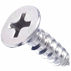 #10 x 5/8" Flat Head Wood Screws, Phillips Drive, Type 316 Marine Grade Stainless Steel, Full Thread, Bright Finish, Quantity 100 by Fastenere