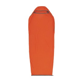 Sea to Summit - Reactor Fleece Sleeping Bag Liner - Mummy with Drawstring - Thermolite for Thermal Boost - Odour Control - Ultra-Sil Pack Sack - For Winter Camping - Orange - 420 g
