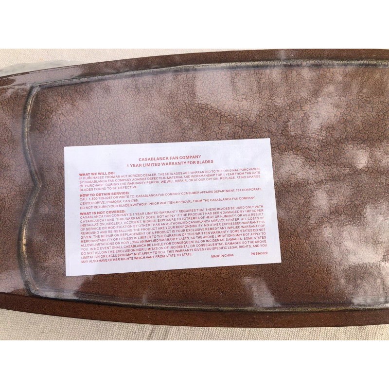 Casablanca SET OF 5 Casablanca Fan Hand-Carved Replacement Blades *READ*