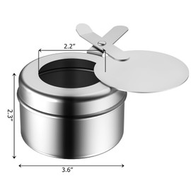 Fasmov 8 Pack Chafing Fuel Holder, Stainless Steel Fuel Holders with Safety Cover, Canned Heat Holder for Chafing Dish, Canned Heat Box Holder for Buffet Barbecue Parties Chafing Dish Buffet