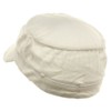 Washed Cotton Fitted Army Cap-White S-M