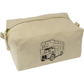 'UK Bus' Canvas Wash Bag/Makeup Case (CS00038249)