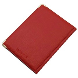 myledershop Exclusive ID Card Holder / ID Card Holder with Protective Corners Made of Metal 12 Compartments MJ-Design-Germany Made in EU Designs, Design 3 / Red