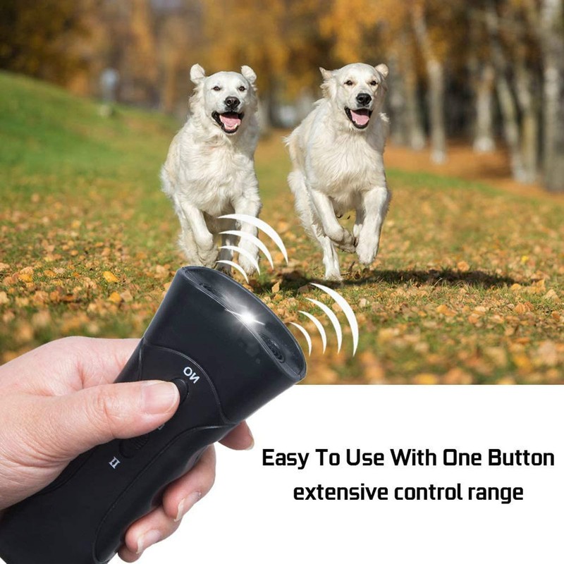 Dog Repeller Dual Sensor Ultrasound LED Light Laser Dog Deterrent