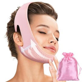Wiederverwendbare V-Linienmask,Doppelkinn-Reduzierer,Das beste Geschenk für die Schönheit der Frau,Rosa