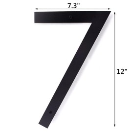 SKLK-SEL 12' Modern Black House Numbers, Stainless Steel, Floating, Horizontal/Vertical, Office/Property/Lawn