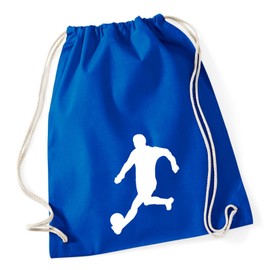 Huuraa Tasche Fußball Soccer Geschenk 12 Liter Bright Royal Baumwolle Fußball Mitbringsel