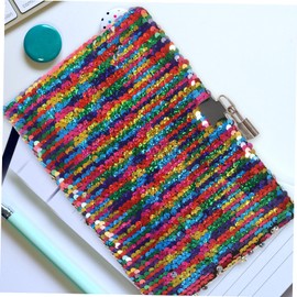 GRIRIW Mermaid Sequins Notebook Reversible Sequin Diary for School Office Multicolor Glitter Notepad Creative Writing Stationery for Boys and Girls Friends Birthdays