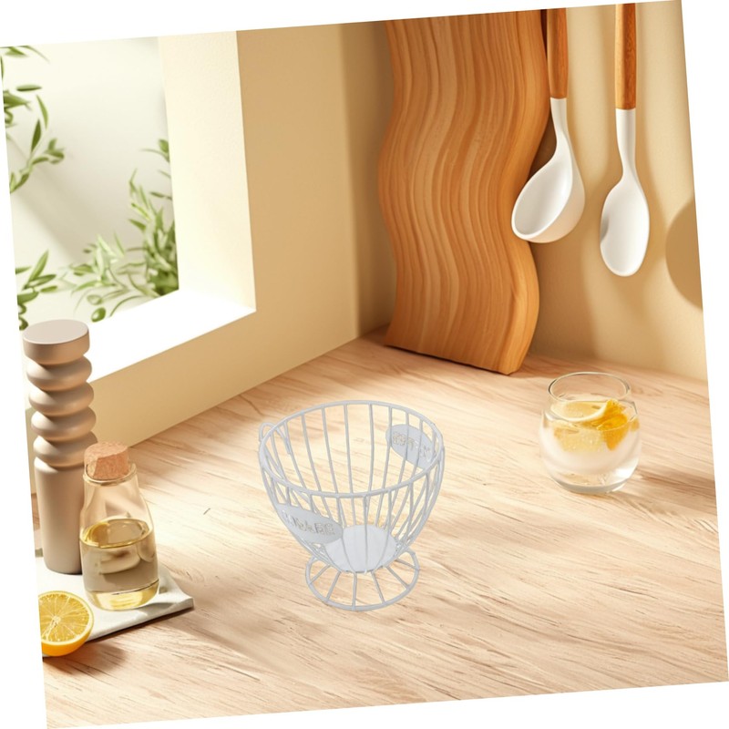 Mikinona Luxury Metal Holder Organizer Fruit Basket Snack Candy Bowl