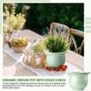 Suclain 2 Pack Ceramic African Violet Pots Self Watering Plant