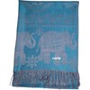 GFM® Women's Elephant Pattern Pashmina Style Scarf (Turquoise Blue) (ELPASH-C-TXNL)