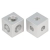 Zeberoxyz 8PCS Silver Corner Bracket Cube with 24PCS M5 Set