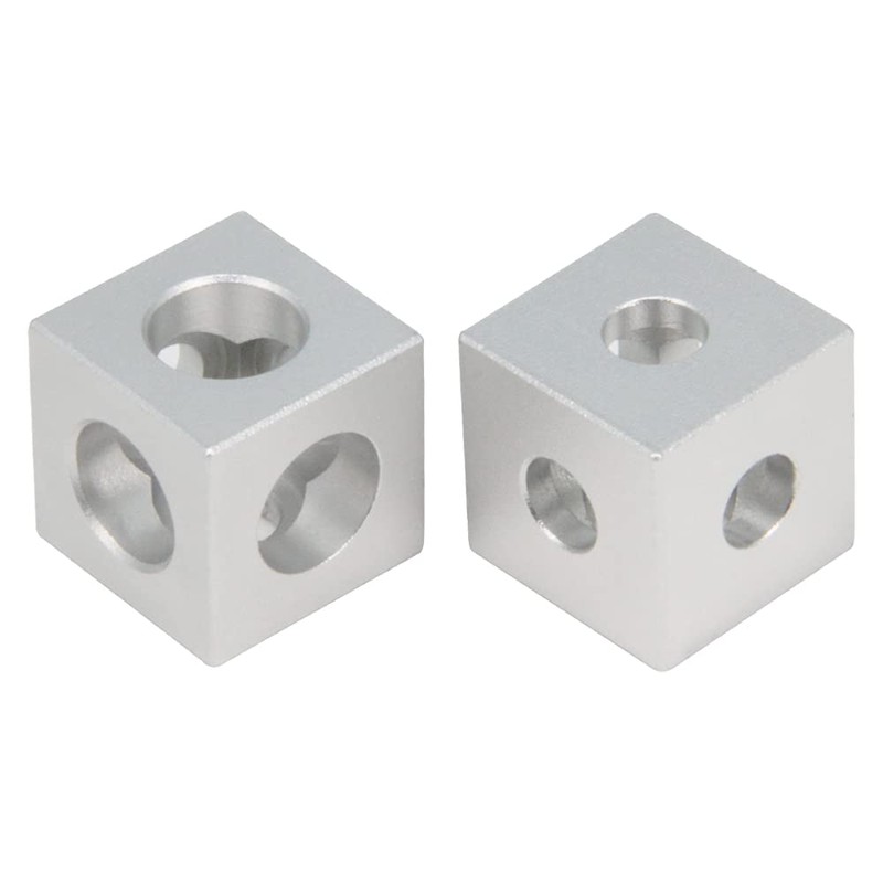 Zeberoxyz 8PCS Silver Corner Bracket Cube with 24PCS M5 Set