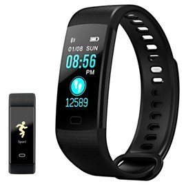 iSTYLE Fitness Tracker, Health Heart Rate Monitor Sleep Monitor, Bluetooth Smart Watch, Waterproof Sport Activity Tracker Step Pedometer Calorie Counter (Black)