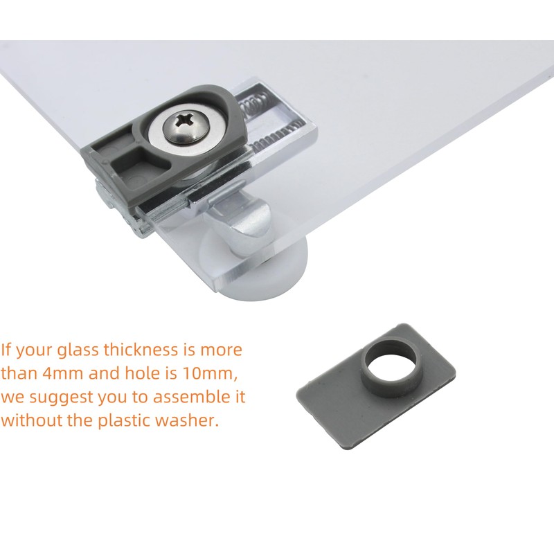 KEABATH 2pcs Shower Glass Door Rollers, Twin Wheels Runner Pulley,