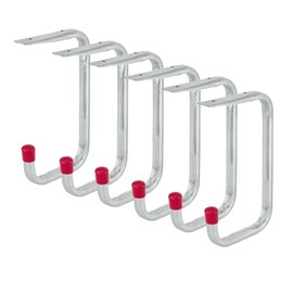 VORMANN Wall Hooks, Ceiling Hooks, Equipment Hooks, Garage Hooks, Load Hooks, Load 10 kg, Weather-Resistant, Set of 6, Size: 150 x 88 x 50 x 83 mm
