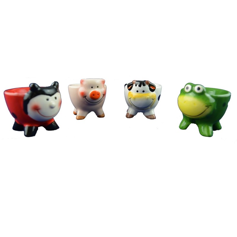 Egg Cups Animals Set of 4