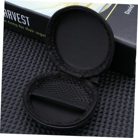 OSALADI Portable Hard Carrying Case for Earphones and Data Cables Zippered Storage Bag Soft Lining and Mesh Pocket Black