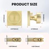 Haidms Gold Door Knobs Interior, Zinc-Alloy Heavy Duty Round Brushed