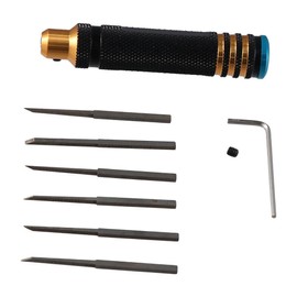 napkery 7 In 1 Prime Model Chisel with 0.1/0.2/0.4/0.6/0.8/1.0/2.0mm Blade Resin Carved Scribe line Modeling Scriber for Carving Cutting