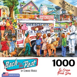 Back to The Past 1000 PC Jigsaw Puzzle - Ice Cream Truck Day