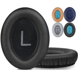 JALPolat® Replacement Ear Pads Cushions for Bose QuietComfort 45 (QC45)/QuietComfort SE(QC SE) Over-Ear Headphones, Earpads with Softer Protein Leather, Noise Isolation Foam,Memory Foam (Black)