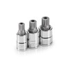 TEKTON 1/2 Inch Tamper-Resistant Triple Square Bit Socket Set, 3-Piece