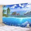 200x150cm Tapestry Scenery Summer Beach Sea View Background Tapestry Home