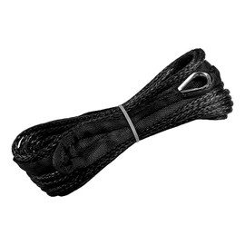 BWBWND 3/16 in x 50 ft Synthetic Winch Rope, 6000 LBS Breaking Strength Winch Line with Protective Sleeve, Heavy Duty Recovery Tow Rope for ATV UTV SUV Truck 4WD Off Road Vehicle