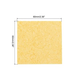 sourcing map 15PCS Soldering Sponge 60 x 60mm Square with Holes Deep Cleaning Pad Welding Tip Iron Replacement for Cleaning Soldering Iron 1mm Natural Thickness 6mm Water Absorption Thickness