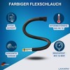 LAXARA DVGW Premium Coloured Flex Hose Black and White 3/8