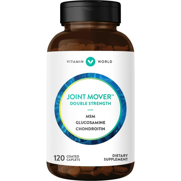 Vitamin World Double Strength Joint Mover, Joint Support Nutritional Supplement with Glucosamine Chondroitin MSM, Support Joint Comfort and Flexibility, 120 Caplets