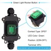 Hmknana IP67 Waterproof Inline Cord Switch 12V DC 20A DPST