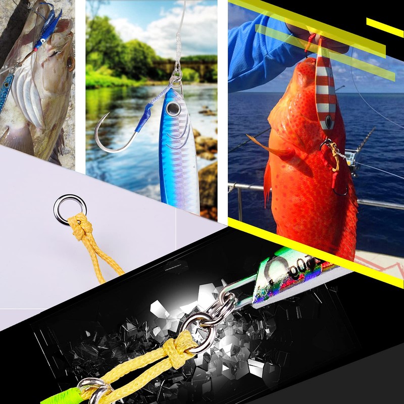 AMYSPORTS High Strength Solid Ring Fishing Lure Connector Fishing Rings