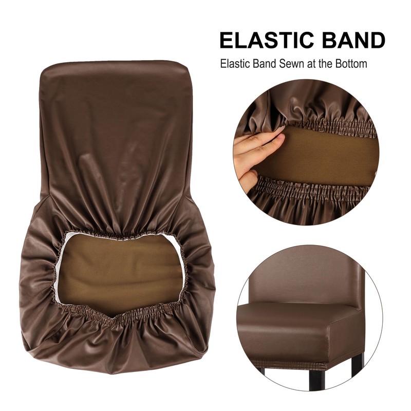 PiccoCasa Pack of 2 Bar Stool Covers, Waterproof Dining Chair