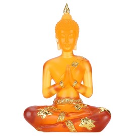 Jade Buddha Jade Buddha Statue Jade Statue Buddha Statue Small Buddha Statue Transparent Sitting Buddha Statue Resin Buddha Figure Sculpture Home Office Feng Shui Decor Statue