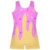 JULYTO Girls Gymnastic Leotards Ice Cream Tumbling Outfits for Girls