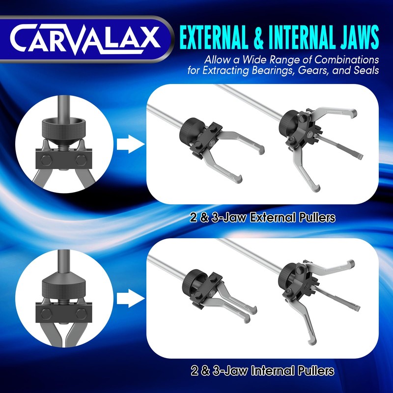 CARVALAX 12-Way Slide Hammer Puller Set, Front Wheel Hub Bearing