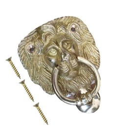 TERF® 100mm Traditional Lion Head Door Knocker 100mm (4'') Door Knocker for Front Door Including Fixing Screw - Pack of 1