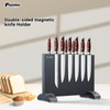 Fomidao Magnetic Knife Holder Block,Black Magnetic Knife Stand for Kitchen